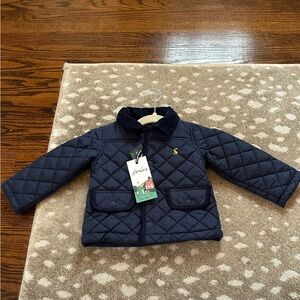 NWT Joules navy blue quilted jacket size 12-18 months